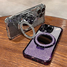 Load image into Gallery viewer, Glitter Mirror iPhone Case with Ring Stand, MagSafe Compatible
