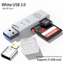 Load image into Gallery viewer, 2-in-1 SD &amp; TF Memory Card Reader – USB 2.0, USB 3.0 &amp; Type-C Options
