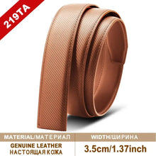 Load image into Gallery viewer, Men's Genuine Leather Ratchet Belt – Adjustable Cowskin Dress Belt for Men
