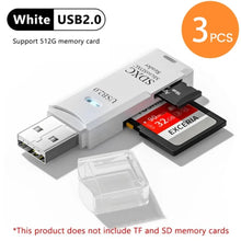 Load image into Gallery viewer, 2-in-1 SD &amp; TF Memory Card Reader – USB 2.0, USB 3.0 &amp; Type-C Options
