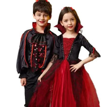 Load image into Gallery viewer, Girls Vampire Costume Gothic Tutu Dress – Halloween Fantasy Outfit
