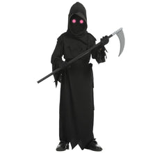 Load image into Gallery viewer, Kids Grim Reaper Costume – Skeleton Glow Halloween Outfit
