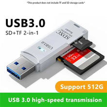 Load image into Gallery viewer, 2-in-1 SD &amp; TF Memory Card Reader – USB 2.0, USB 3.0 &amp; Type-C Options
