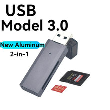 Load image into Gallery viewer, 2-in-1 SD &amp; TF Memory Card Reader – USB 2.0, USB 3.0 &amp; Type-C Options

