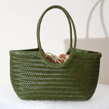 Load image into Gallery viewer, Handbags Women's Genuine Leather Shoulder Bag Weaving Casual Shopping Bag Vintage Big Tote Purse Cowhide Cross Hand Bags Lady
