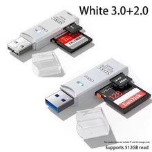 Load image into Gallery viewer, 2-in-1 SD &amp; TF Memory Card Reader – USB 2.0, USB 3.0 &amp; Type-C Options
