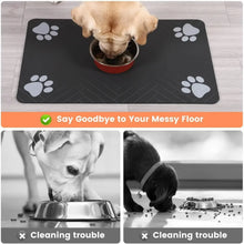 Load image into Gallery viewer, Absorbent Pet Feeding Mat with Non-Slip Rubber Backing
