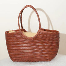 Load image into Gallery viewer, Handbags Women's Genuine Leather Shoulder Bag Weaving Casual Shopping Bag Vintage Big Tote Purse Cowhide Cross Hand Bags Lady
