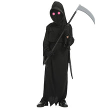 Load image into Gallery viewer, Kids Grim Reaper Costume – Skeleton Glow Halloween Outfit

