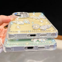 Load image into Gallery viewer, Coquette Pearls &amp; Butterflies Samsung Phone Case
