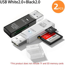 Load image into Gallery viewer, 2-in-1 SD &amp; TF Memory Card Reader – USB 2.0, USB 3.0 &amp; Type-C Options
