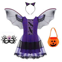 Load image into Gallery viewer, Girls Vampire Costume Gothic Tutu Dress – Halloween Fantasy Outfit
