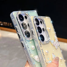 Load image into Gallery viewer, Coquette Pearls &amp; Butterflies Samsung Phone Case
