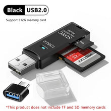 Load image into Gallery viewer, 2-in-1 SD &amp; TF Memory Card Reader – USB 2.0, USB 3.0 &amp; Type-C Options
