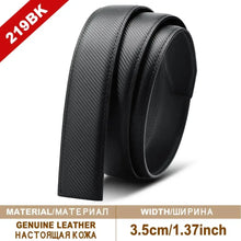Load image into Gallery viewer, Men's Genuine Leather Ratchet Belt – Adjustable Cowskin Dress Belt for Men

