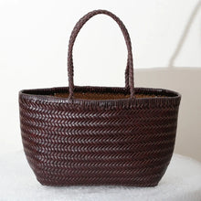 Load image into Gallery viewer, Handbags Women's Genuine Leather Shoulder Bag Weaving Casual Shopping Bag Vintage Big Tote Purse Cowhide Cross Hand Bags Lady
