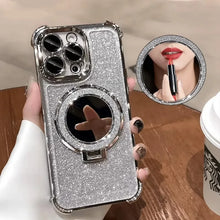 Load image into Gallery viewer, Glitter Mirror iPhone Case with Ring Stand, MagSafe Compatible
