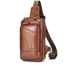 Load image into Gallery viewer, Steel Lion genuine leather crossbody bag card slot men
