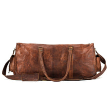 Load image into Gallery viewer, The Portland Premium Full Grain Goat Leather Duffel Bag 24 28 Inch Weekender
