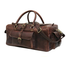 Load image into Gallery viewer, The Richardson Premium Buffalo Leather Travel Duffle Bag Carry On Luggage New
