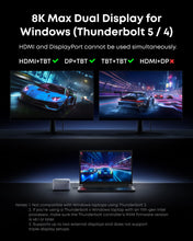 Load image into Gallery viewer, Thunderbolt 5 docking station for video editors 8K
