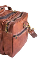 Load image into Gallery viewer, Vintage Leather Weekender Bag Full Grain Goat Leather 24 Inch Duffel Buy Now
