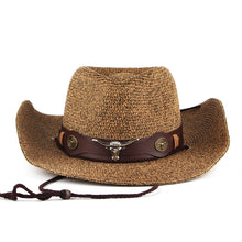 Load image into Gallery viewer, Vintage Style Mixed Color Straw Cowboy Hat Men Women Ranch Sun Hat New
