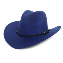 Load image into Gallery viewer, Vintage Woolen Cowboy Hat Men Wide Brim Felt Western Ranch Hat New
