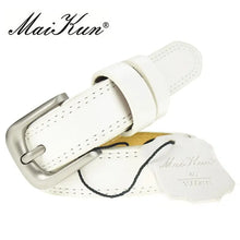 Load image into Gallery viewer, White Leather Waist Belt
