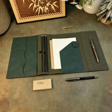 Load image into Gallery viewer, a5-journal-cover-retro-leather-stationery

