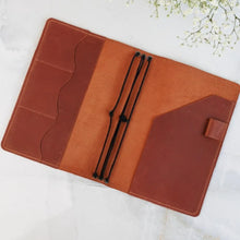 Load image into Gallery viewer, a5-leather-journal-organizer-travel-notebook

