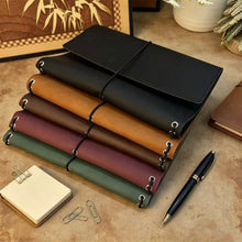 Load image into Gallery viewer, a5-pu-leather-notebook-cover-organizer
