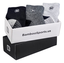 Load image into Gallery viewer, Premium Bamboo Rayon Quarter High Crew Socks - 3 Pair and 6 Pair Packs Available
