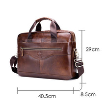 Load image into Gallery viewer, best leather office bag men brown black	Purchase
