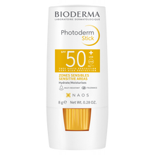 Load image into Gallery viewer, bioderma photoderm stick spf 50 plus 8g sunscreen nose ears sensitive zones
