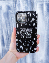 Load image into Gallery viewer, Black You Are Loved by God Christian iPhone Case
