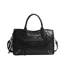 Load image into Gallery viewer, black leather bag
