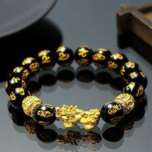 Load image into Gallery viewer, black obsidian Pixiu bracelet

