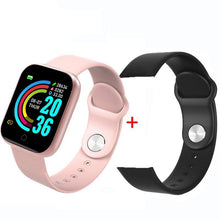 Load image into Gallery viewer, black watch white strap smart watch call notification purchase

