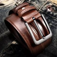 Load image into Gallery viewer, brown leather belt
