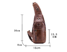 Load image into Gallery viewer, bull captain embossed logo leather bag
