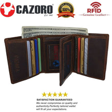 Load image into Gallery viewer, buy Cazoro RFID blocking trifold wallet for men
