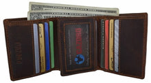 Load image into Gallery viewer, buy Cazoro brown leather wallet RFID protection
