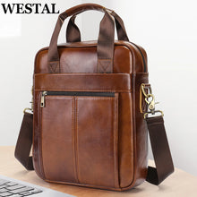 Load image into Gallery viewer, buy WESTAL genuine leather messenger bag men
