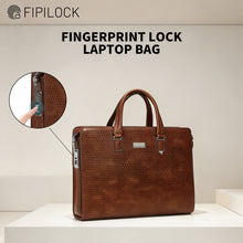 Load image into Gallery viewer, buy fingerprint lock briefcase genuine leather
