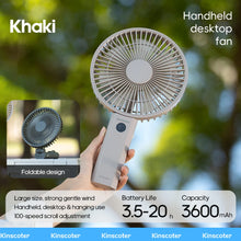 Load image into Gallery viewer, buy folding handheld fan LED display rechargeable USB fan
