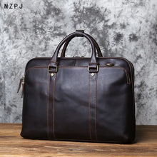 Load image into Gallery viewer, buy genuine leather mens laptop bag
