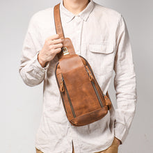 Load image into Gallery viewer, buy mens crazy horse leather sports crossbody bag
