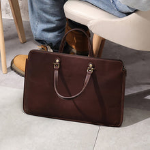Load image into Gallery viewer, buy mens scalp cowhide leather shoulder bag
