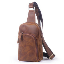 Load image into Gallery viewer, buy mens vintage crazy horse leather chest bag
